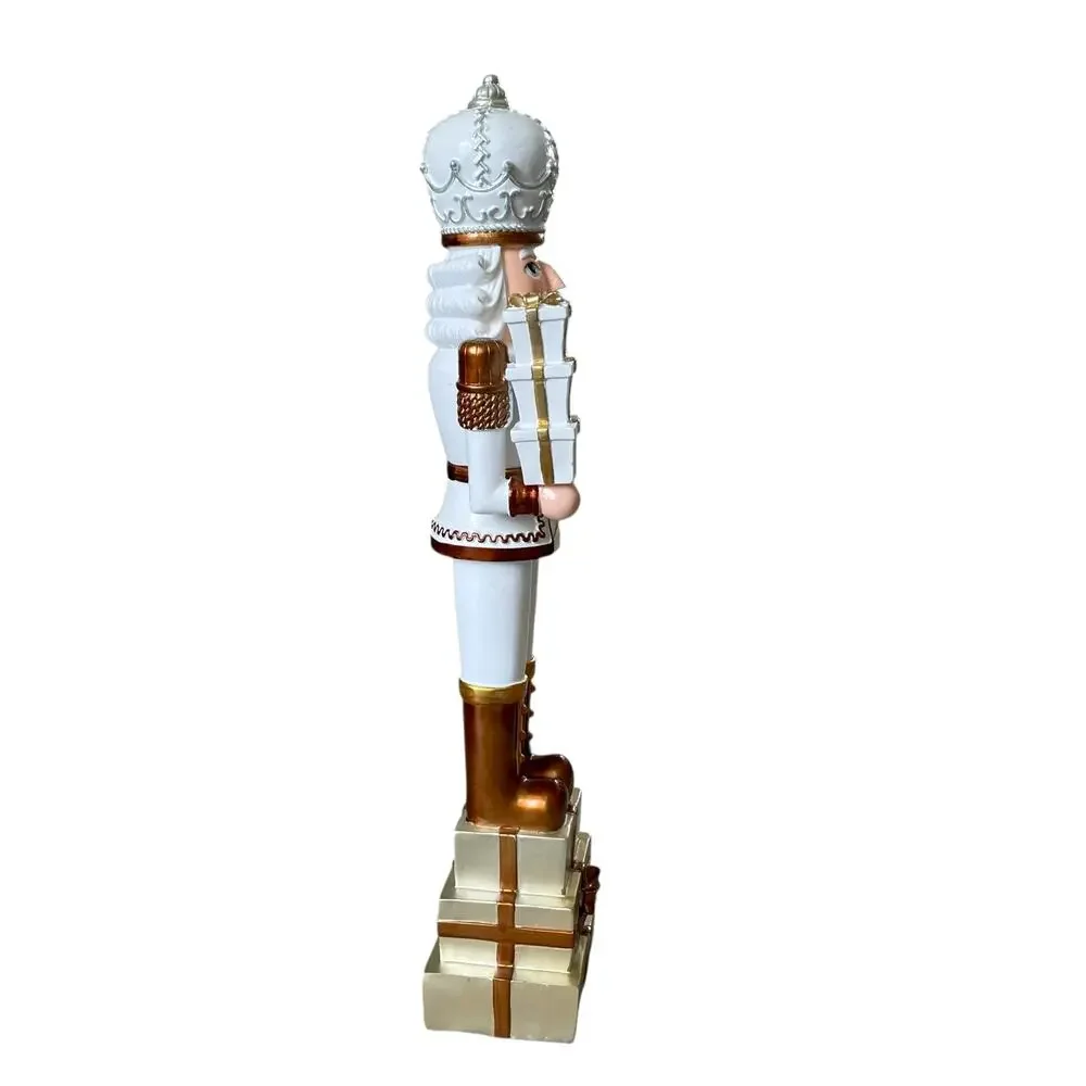 Gold & White Christmas Nutcracker King w/ Gifts 20